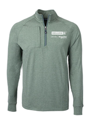 Image of Cutter & Buck Adapt Eco Knit Heather Men's Quarter Zip Pullover